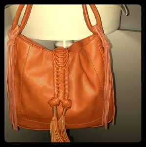 Vegan leather Cognac tan purse